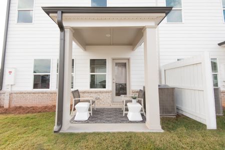 Enjoy your private covered patio to relax on a summer evening or a fall afternoon.