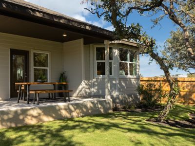 Sip your favorite beverage under the covered patio.