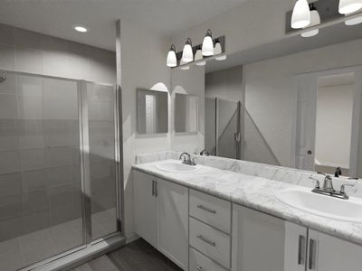 Your suite is complete with a spacious en-suite bath (Artists` rendering of the Catalina townhome)