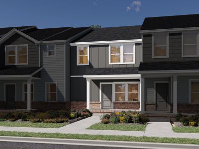 Front exterior rendering of the Bloomfield floorplan at a Meritage Homes community in Zebulon, NC.