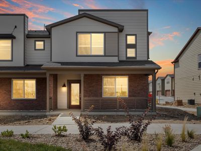 Woodland floorplan exterior image taken at a Meritage Homes community in Broomfield, CO.