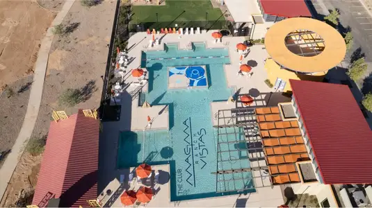 Aerial view of the pool