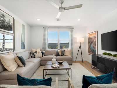 Living Area in the Arlo Floorplan modeled at Abel Ranch