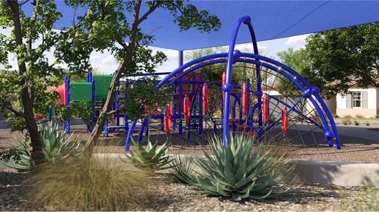 Covered playground with jungle gym