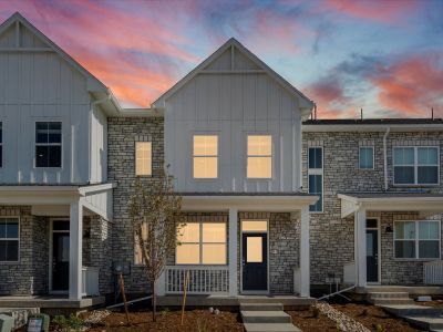 Orchard exterior image taken at a Meritage Homes community in Aurora, CO.