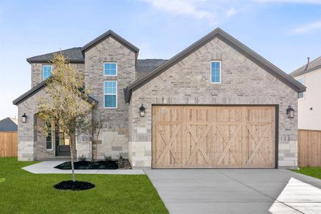 New construction Single-Family house 17300 Autumn Falls Dr, Manor, TX 78653 Naomi- photo 0