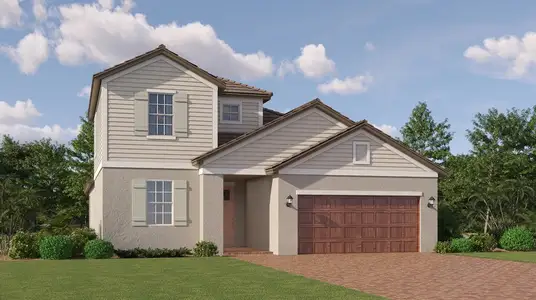 New construction Single-Family house 10375 Minnow Ray Dr, Land O' Lakes, FL 34638 plan Meridian II - image