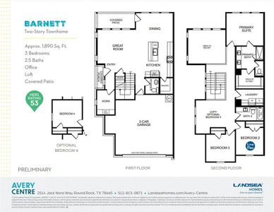 Photo of Landsea model home with same floor plan, not of actual home listed.