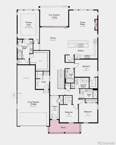 Structural Options Added Include: Fireplace, Study, and 15' Sliding Glass Door