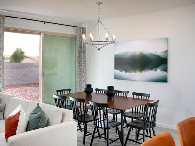 Dining Room in the Leslie Floorplan modeled at Copper Ridge