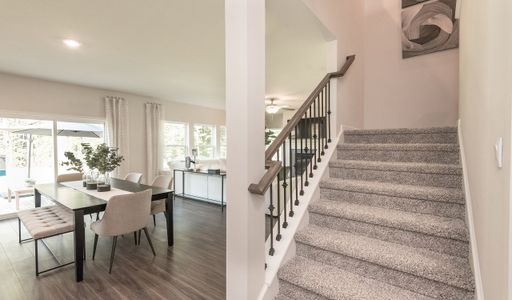 The entryway leads to the open-concept living area.