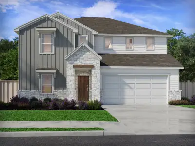 New construction Single-Family house 189 Coopers Hawk Crst, Cedar Creek, TX 78612 plan The Legacy (453) - image