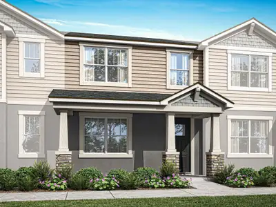 New construction Townhouse house 10143 Milestone Cir, Orlando, FL 32832 plan Aurora - image