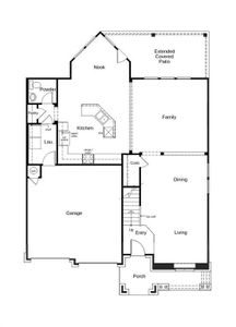 This floor plan features 3 bedrooms, 2 full baths, 1 half bath, and over 2,700 square feet of living space