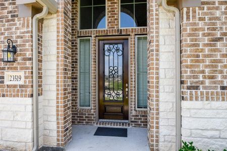 Iron decoration on front door.