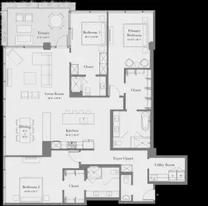 New construction Condo house 7230 E Mayo Blvd, Scottsdale, AZ 85255 plan 3B-07 - image