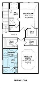 The Radcliffe II floor plan by K. Hovnanian Homes. 3rd floor shown. * Prices, plans, dimensions, features, specifications, materials, and availability or homes or communities are subject to change without notice or obligation.