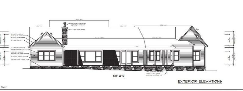 Rear elevations