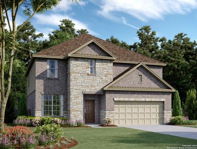 New construction Single-Family house 16258 Athens Cape, San Antonio, TX 78247 Cleburne Homeplan- photo 0