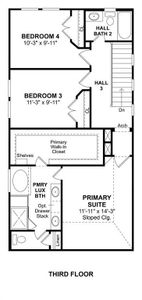 The Frances floor plan by K. Hovnanian Homes. 3rd Floor shown. *Prices, plans, dimensions, features, specifications, materials, and availability of homes or communities are subject to change without notice or obligation.