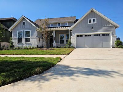 New construction Single-Family house 32634 Fly Fish Way, Fulshear, TX 77441 Montgomery- photo 0