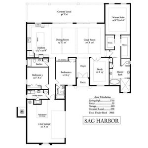 New construction Single-Family house 602 Mahogany Run, Palm Coast, FL 32137 plan The Sag Harbor - image