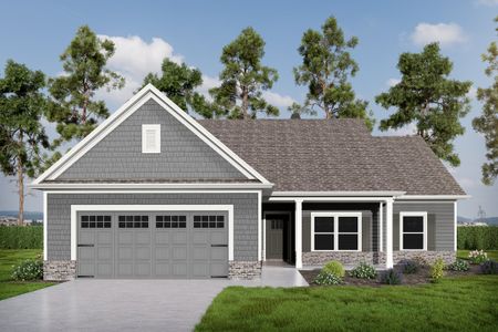 New construction Single-Family house 131 Harmony Farms Orch, Eatonton, GA 31024 plan (GA)Carson A.1 2 Front Entry - image