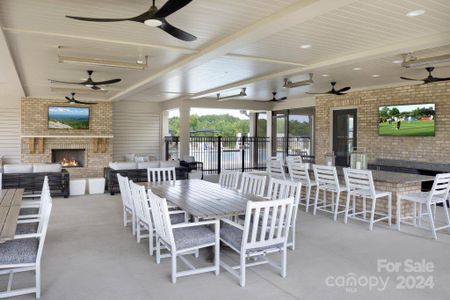 Outside Seating Area with Fireplace and Catering Kitchen