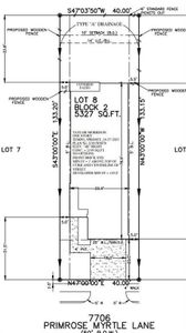 7706 Primrose Myrtle Lane preliminary plot plan