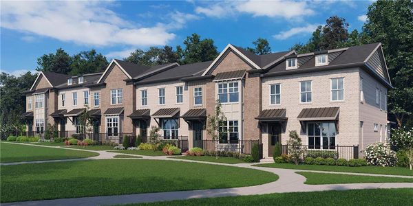 New construction Townhouse house 3232 Brunel Ln, Unit 12, Peachtree Corners, GA 30092 plan The Graham III - image