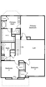 This floor plan features 3 bedrooms, 2 full baths, 1 half bath and over 2,100 square feet of living space.