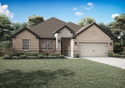 New construction Single-Family house 101 W Luna Blue Ln, Jarrell, TX 76537 plan Leland - image