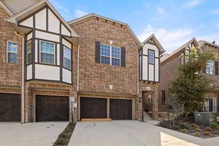 Tudor house with a garage