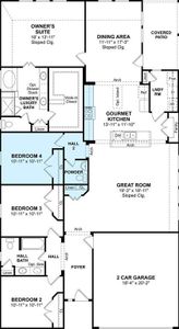 The Chase floor plan by K. Hovnanian® Homes. 1st Floor shown. *Prices, plans, dimensions, features, specifications, materials, and availability of homes or communities are subject to change without notice or obligation.