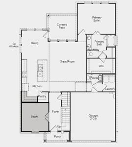 Structural options added include: Study, gourmet kitchen and vertical railing stair spindles.