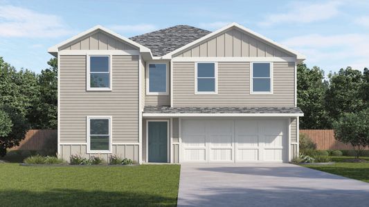 New construction Single-Family house 12201 Horseshoe Field Bnd, Mustang Ridge, TX 78610 plan The Dawson - image