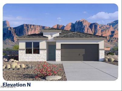 New construction Single-Family house 5474 S 253Rd Lane, Buckeye, AZ 85326 Harris- photo 0