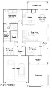 New construction Single-Family house 17330 W Smoketree Dr, Surprise, AZ 85387 plan Jerome I Plan 3563 - image