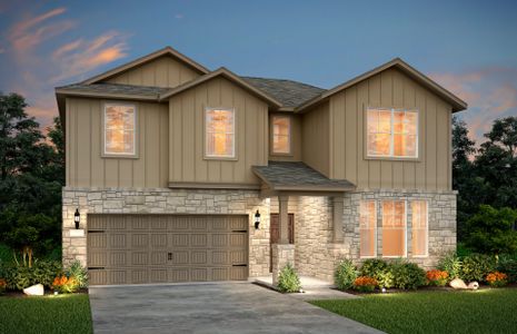 The Albany, a two-story home with 2-car garage, shown with Home Exterior 39