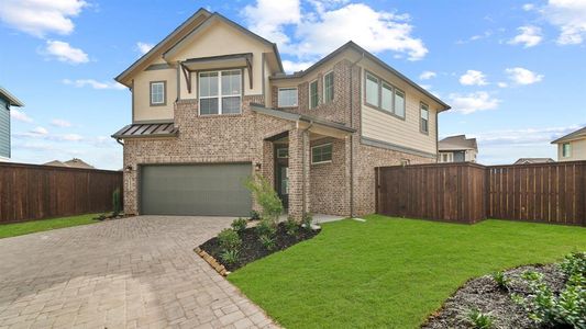 New construction Single-Family house 10023 Nectar Path, Iowa Colony, TX 77583 Rosewood - Courtyard Collection- photo 0