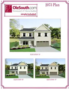 New construction Single-Family house Murfreesboro, TN 37128 plan 2073 Elevation DEF - image