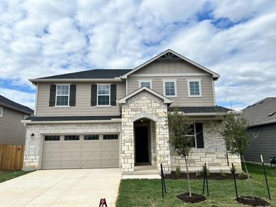 New construction Single-Family house 20702 Stelfox St, Manor, TX 78653 Elderberry- photo 1 1