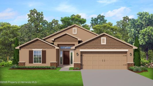 New construction Single-Family house 11611 Grace Rd, Weeki Wachee, FL 34614 plan 1635 - image