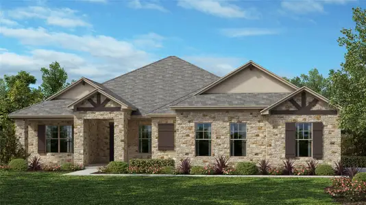 New construction Single-Family house 446 Double Eagle Ranch Dr, Cedar Creek, TX 78612 Avery- photo 0