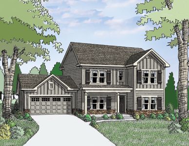 New construction Single-Family house 001 Nannies Cir, Williamston, SC 29697 plan (SC)The Jefferson | Front Entry - image