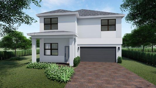 New construction Single-Family house 651 Nw 18 Ter, Pompano Beach, FL 33069 plan Parker - image