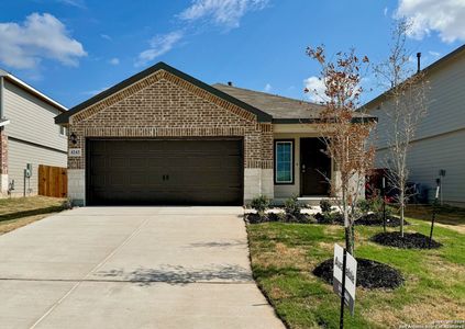 New construction Single-Family house 4243 Tarragon Place, Von Ormy, TX 78073 The Caroline- photo 0