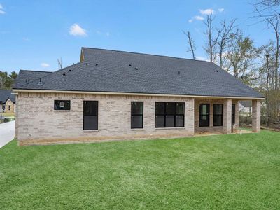 This home comes with a Oversized backyard Patio