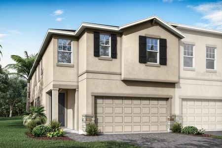 New construction Townhouse house 4084 Snail Court Place, Wesley Chapel, FL 33559 Venice- photo 0