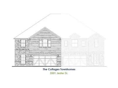 New construction Townhouse house 3521 Jester Dr, Lewisville, TX 75056 plan TH Building 4 Unit 1 C - image